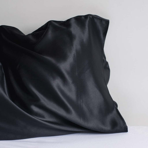 Black silk pillow case from lelini